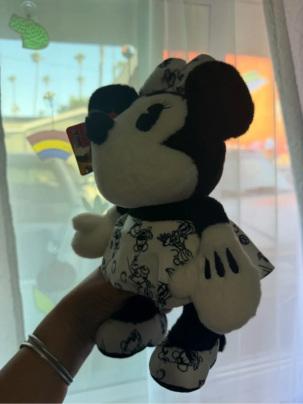 Disney Black & White Minnie Mouse Plush Dog Toy
